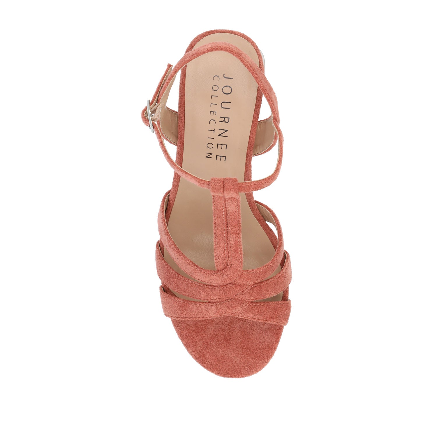 ALYCE HEELED SANDALS IN FAUX SUEDE - Brick