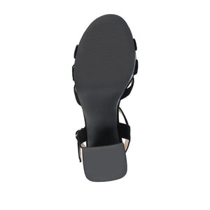 ALYCE HEELED SANDALS IN FAUX SUEDE - Black