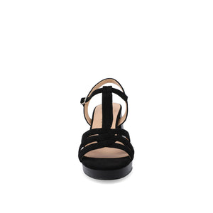 ALYCE HEELED SANDALS IN FAUX SUEDE - Black