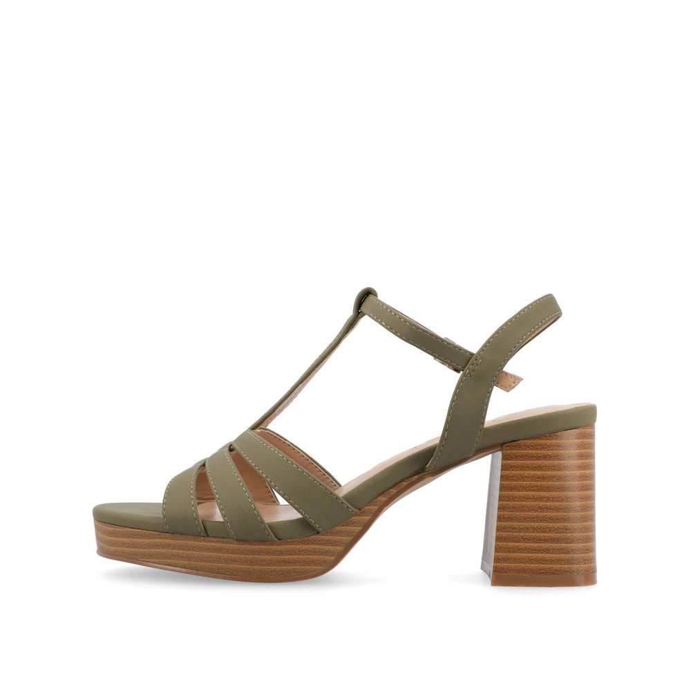 ALYCE HEELED SANDALS IN FAUX SUEDE