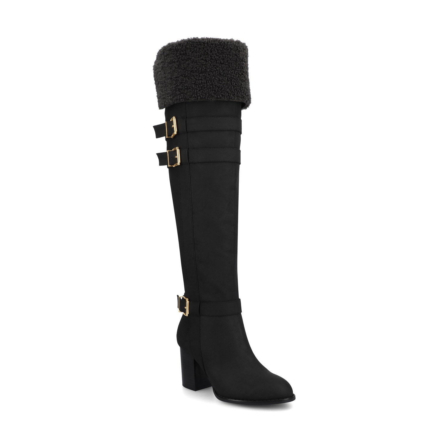 ALYZA OVER THE KNEE BOOTS - Black