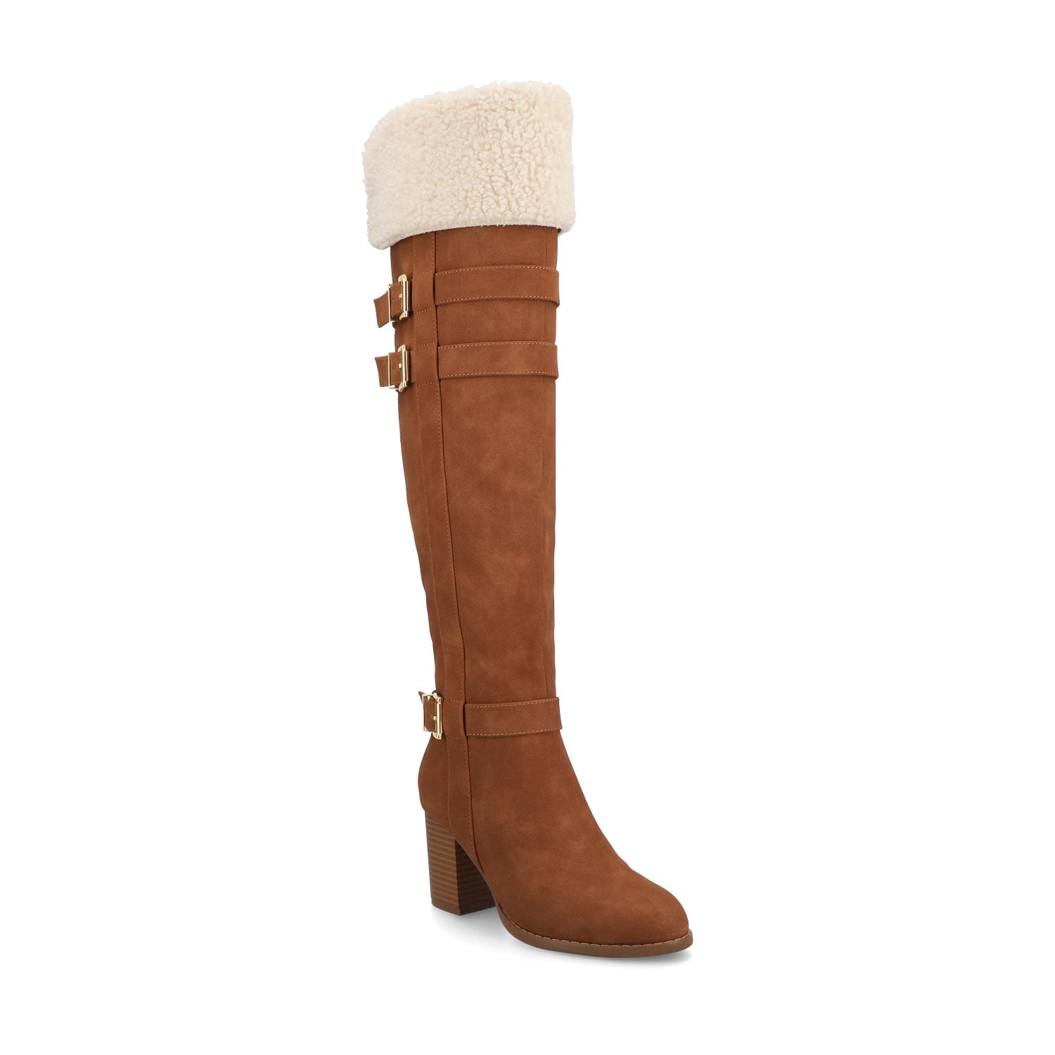 ALYZA OVER THE KNEE BOOTS - Chestnut
