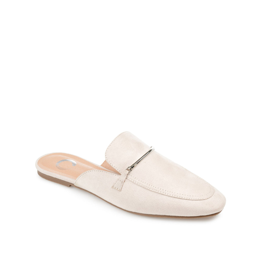 AMEENA MULED LOAFER FLATS IN FAUX LEATHER