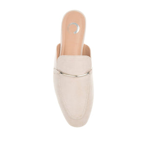 AMEENA MULED LOAFER FLATS IN VEGAN LEATHER - Beige