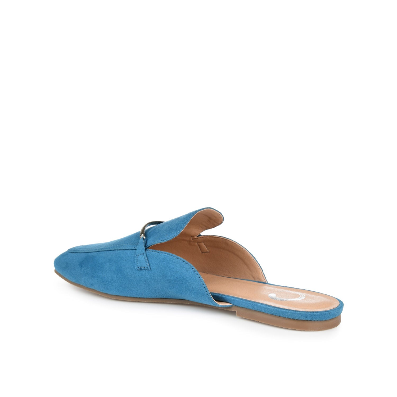 AMEENA MULED LOAFER FLATS IN VEGAN LEATHER - Blue