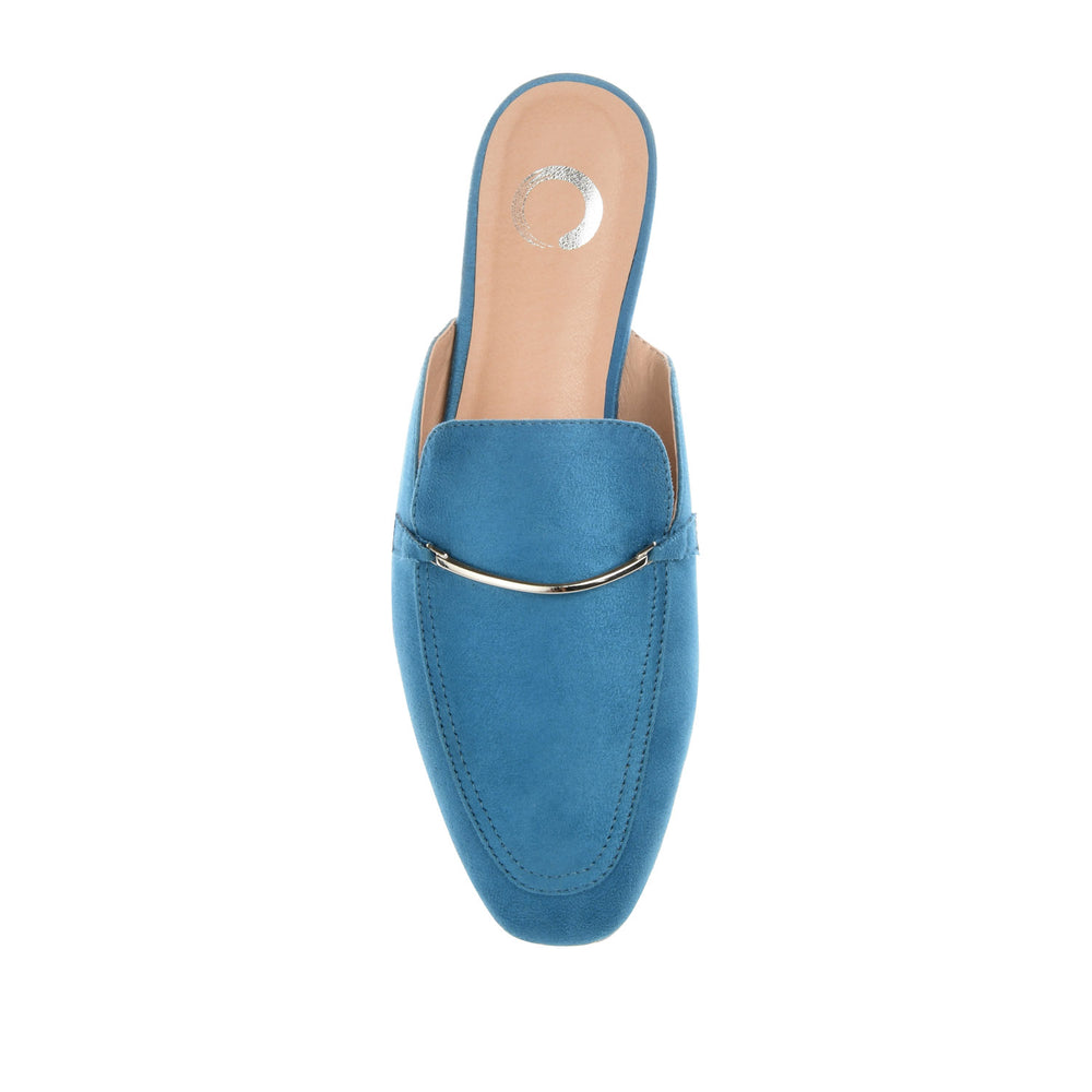 AMEENA MULED LOAFER FLATS IN FAUX LEATHER