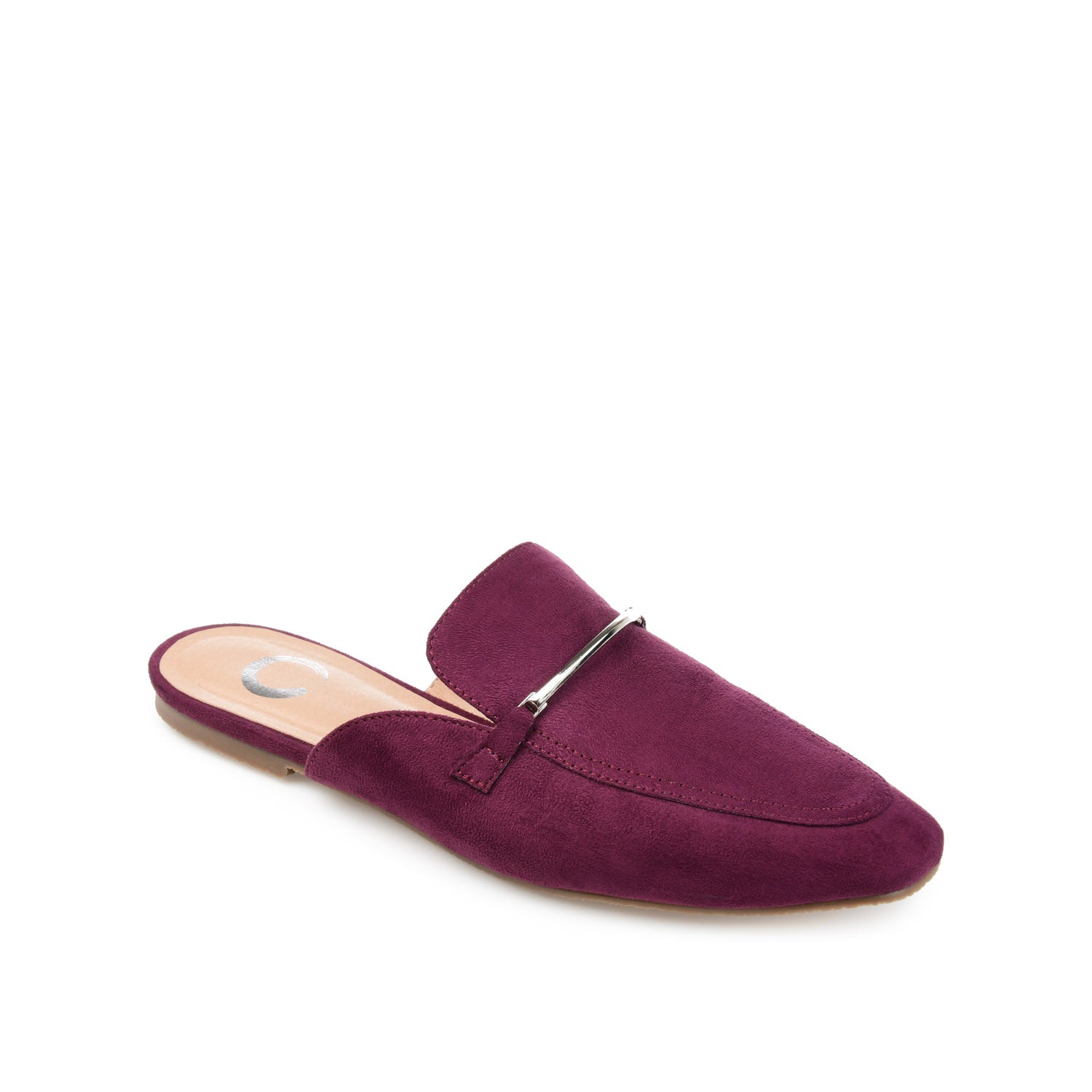 AMEENA MULED LOAFER FLATS IN VEGAN LEATHER - Purple