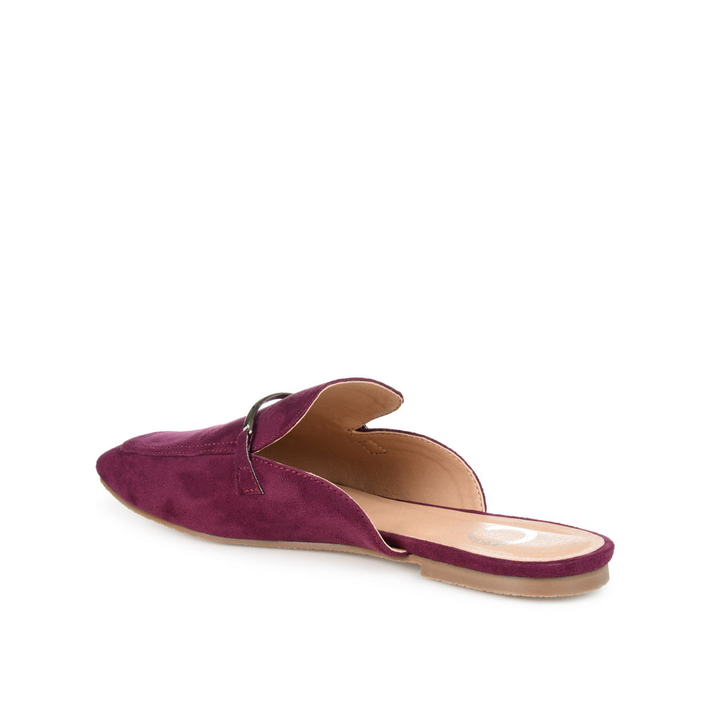 AMEENA MULED LOAFER FLATS IN FAUX LEATHER