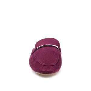 AMEENA MULED LOAFER FLATS IN VEGAN LEATHER - Purple