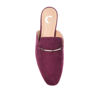 AMEENA MULED LOAFER FLATS IN FAUX LEATHER