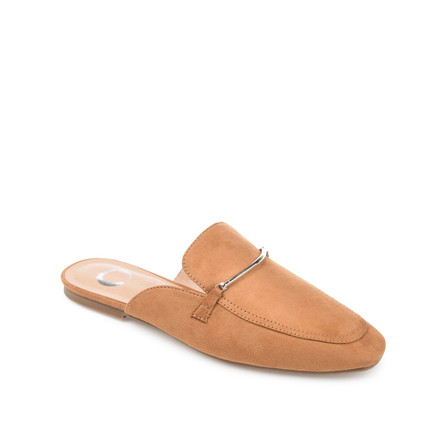 AMEENA MULED LOAFER FLATS IN VEGAN LEATHER - Tan