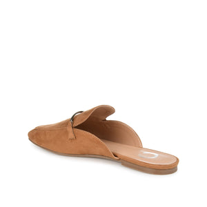AMEENA MULED LOAFER FLATS IN VEGAN LEATHER - Tan