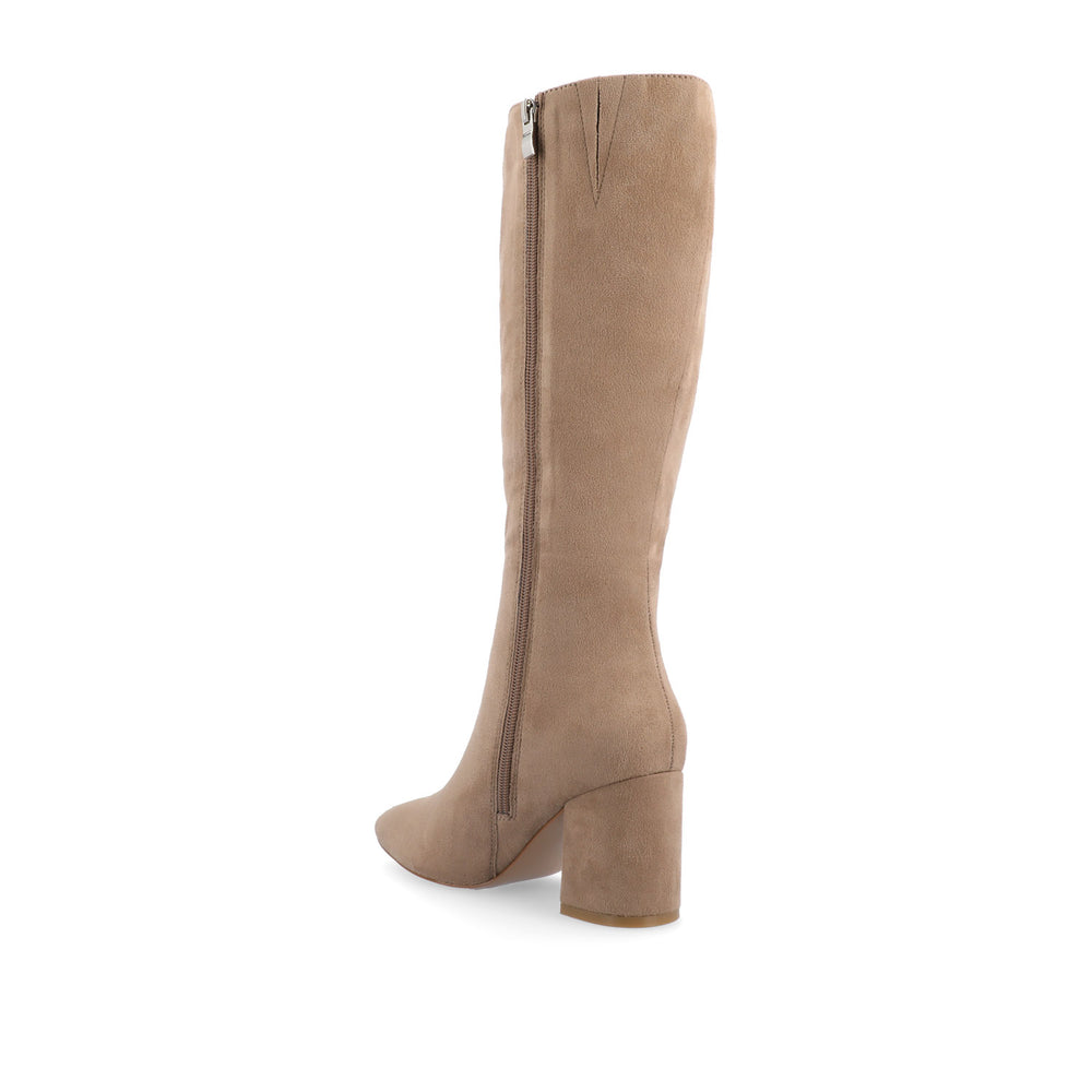 AMEYLIA KNEE-HIGH BOOTS IN FAUX SUEDE