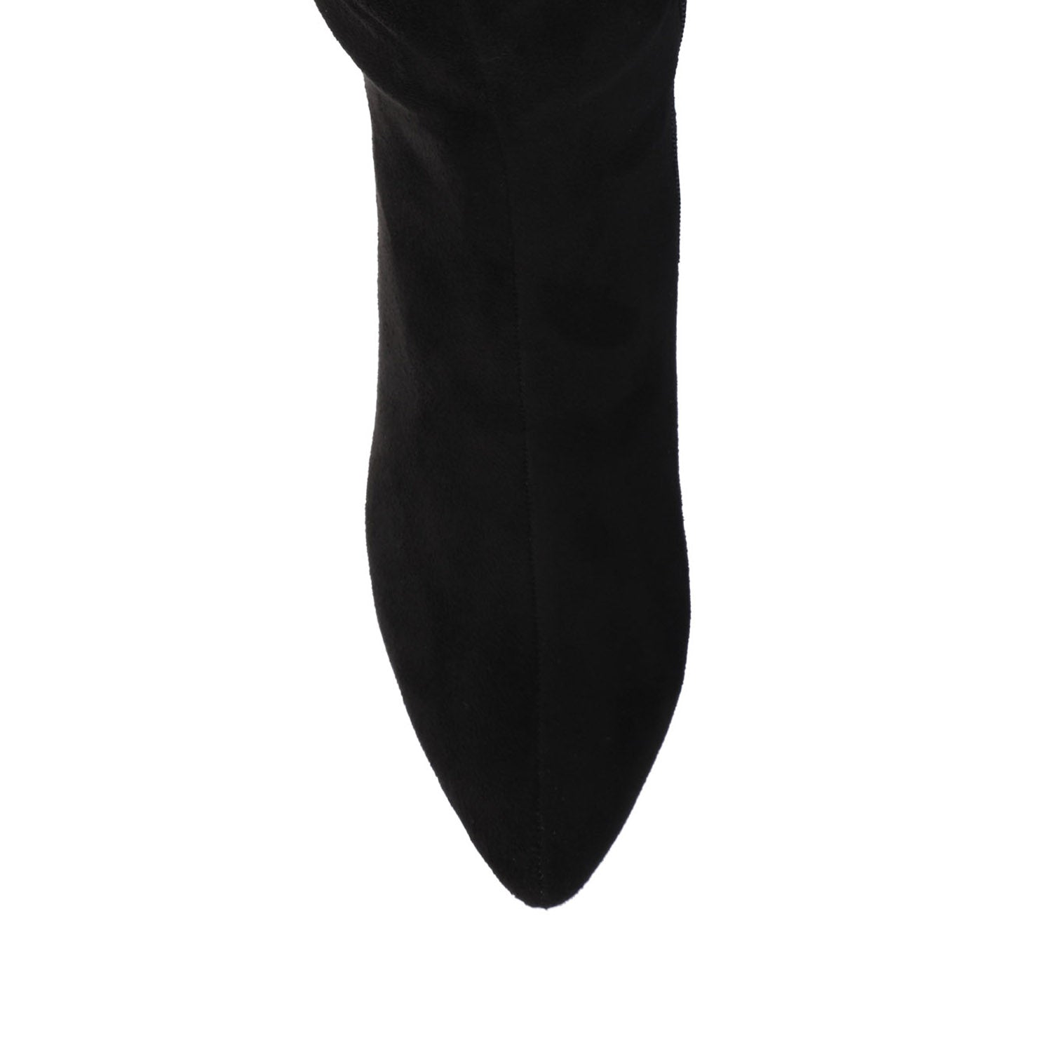 AMEYLIA KNEE-HIGH BOOTS - Black Faux Suede