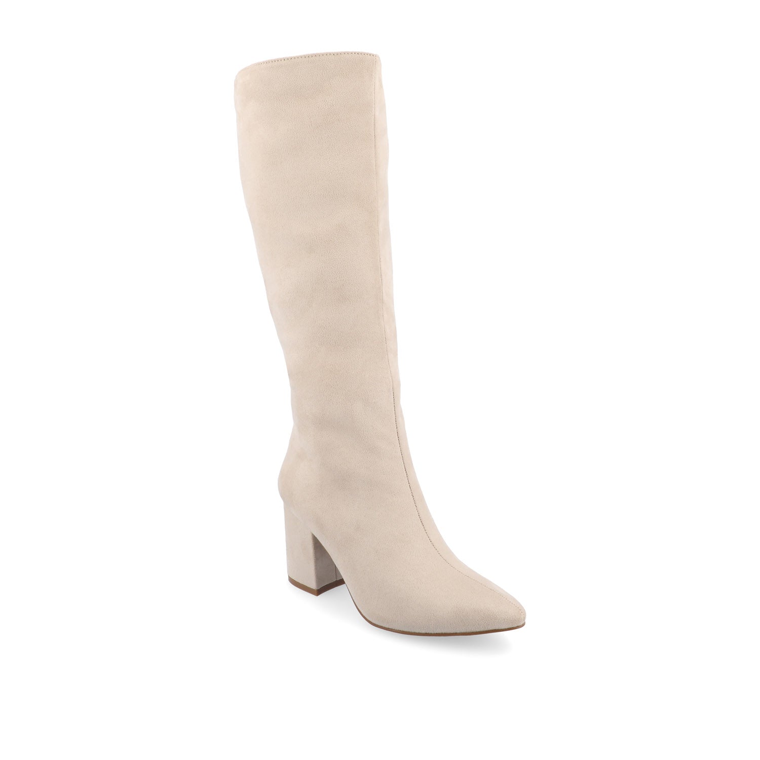 AMEYLIA KNEE-HIGH BOOTS - Bone Faux Suede