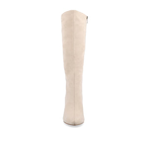 AMEYLIA KNEE-HIGH BOOTS - Bone Faux Suede