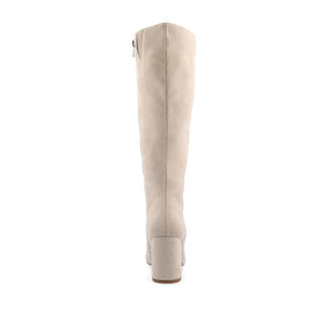 AMEYLIA KNEE-HIGH BOOTS - Bone Faux Suede