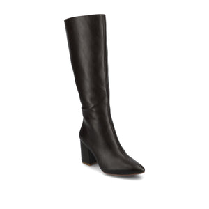 AMEYLIA VEGAN LEATHER KNEE-HIGH BOOTS - Brown PU