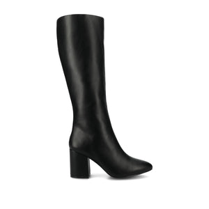 AMEYLIA VEGAN LEATHER KNEE-HIGH BOOTS - Black PU