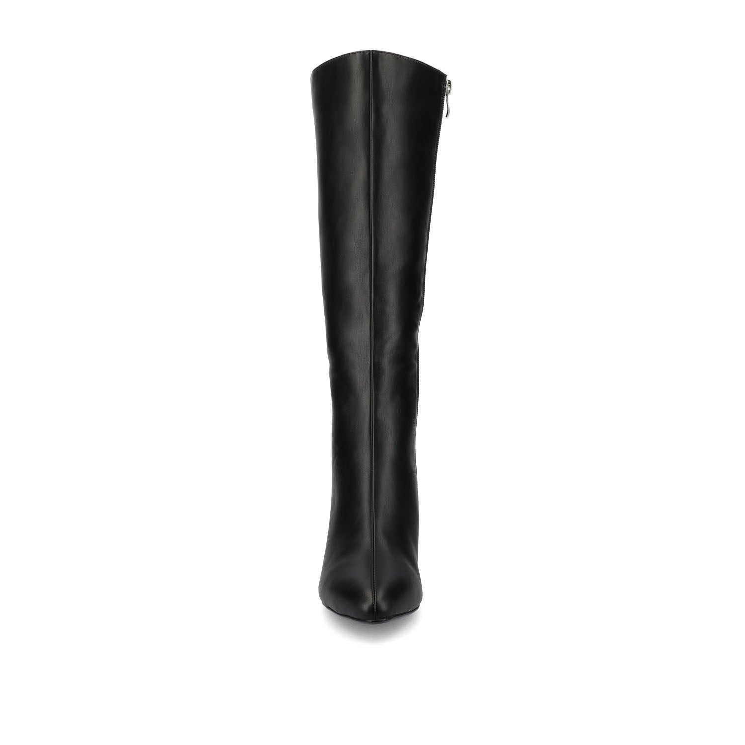 AMEYLIA KNEE-HIGH BOOTS IN EXTRA WIDE CALF - Black PU