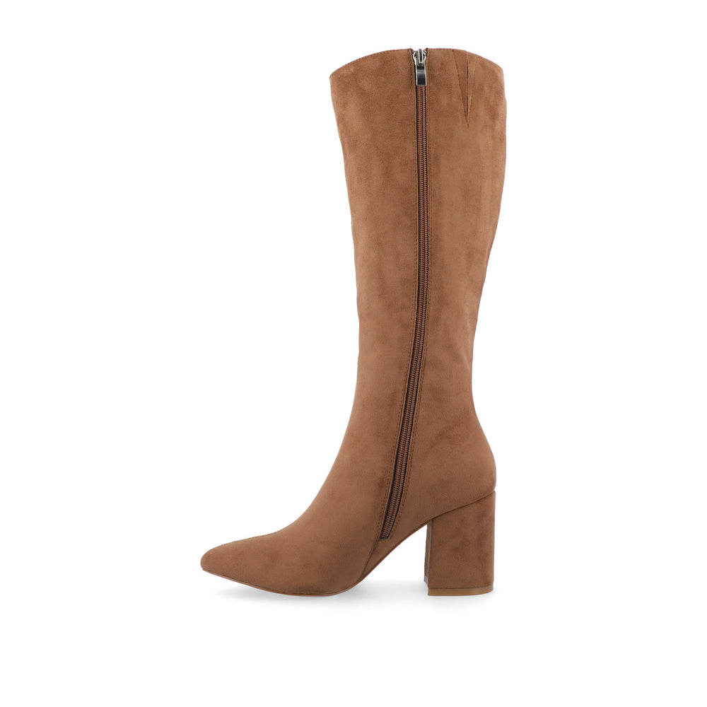 AMEYLIA KNEE-HIGH BOOTS IN FAUX SUEDE