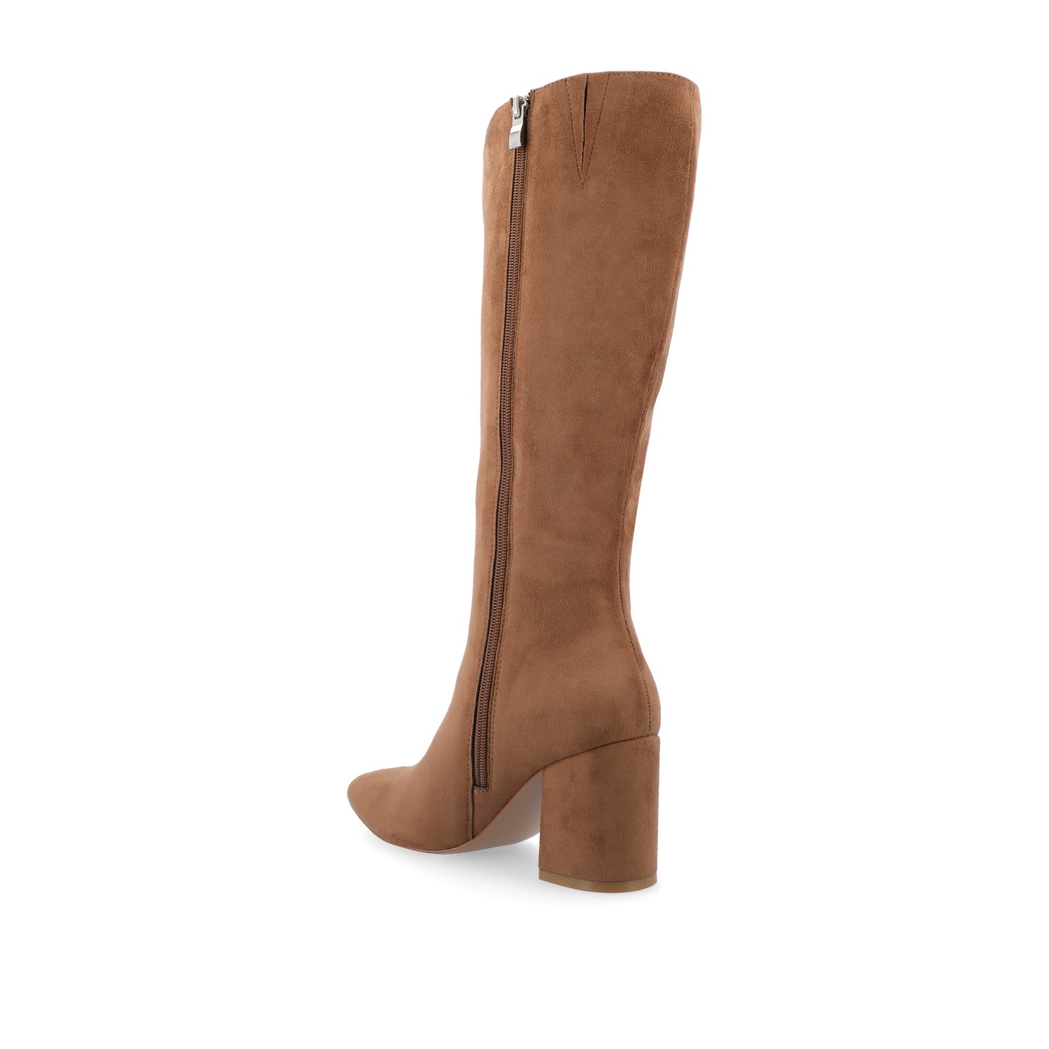 AMEYLIA KNEE-HIGH BOOTS - Tan Faux Suede