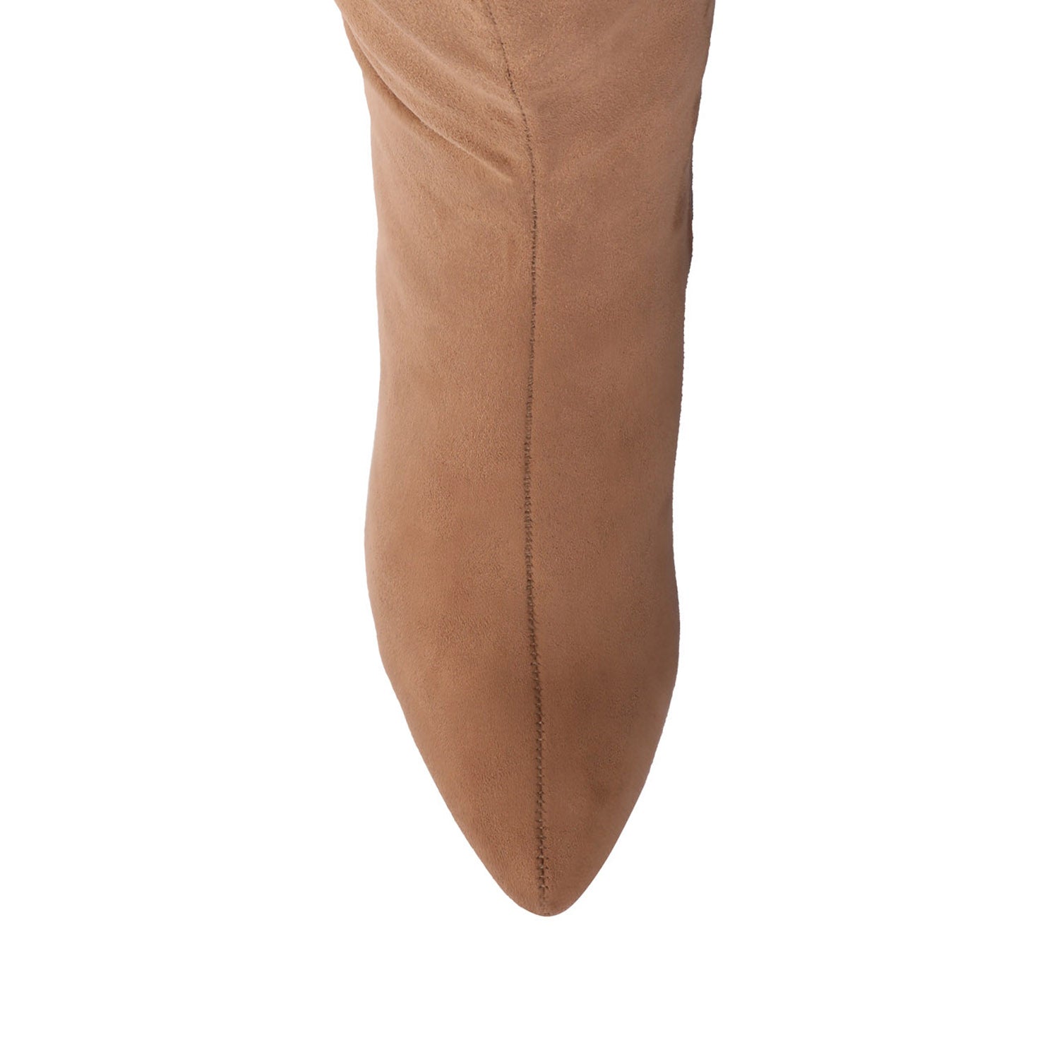 AMEYLIA KNEE-HIGH BOOTS - Tan Faux Suede