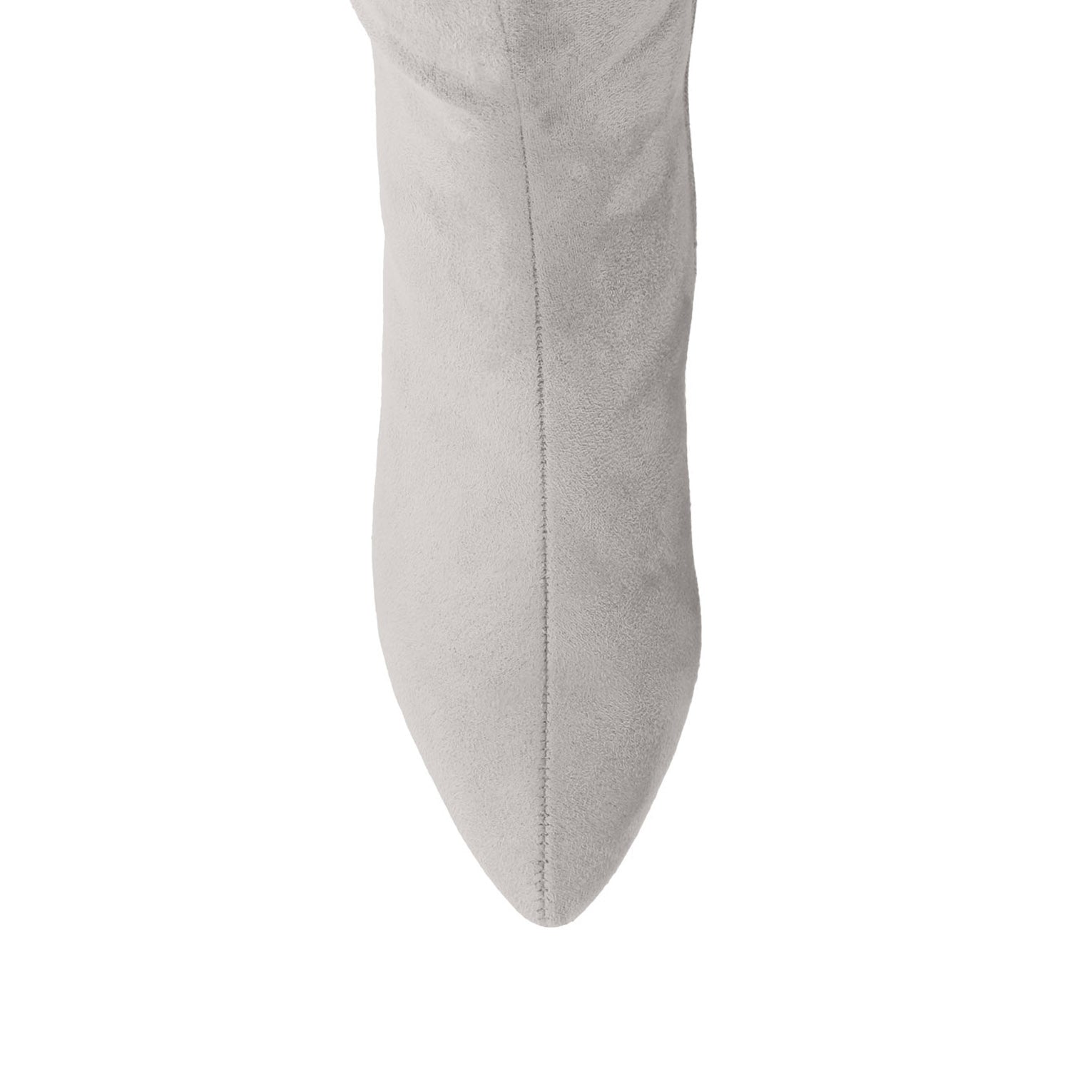 AMEYLIA KNEE-HIGH BOOTS - Grey Faux Suede