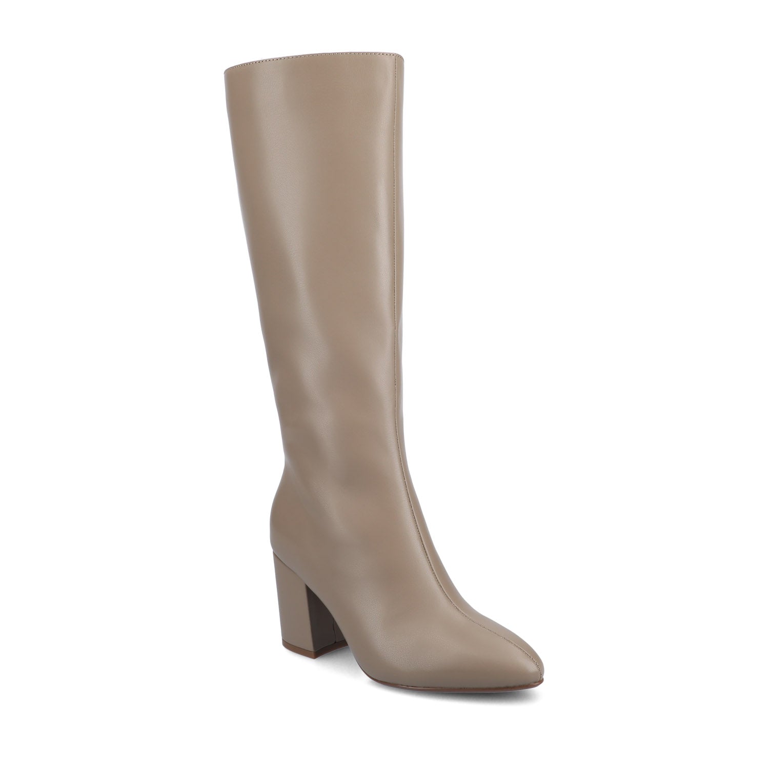 AMEYLIA VEGAN LEATHER KNEE-HIGH BOOTS - Taupe PU