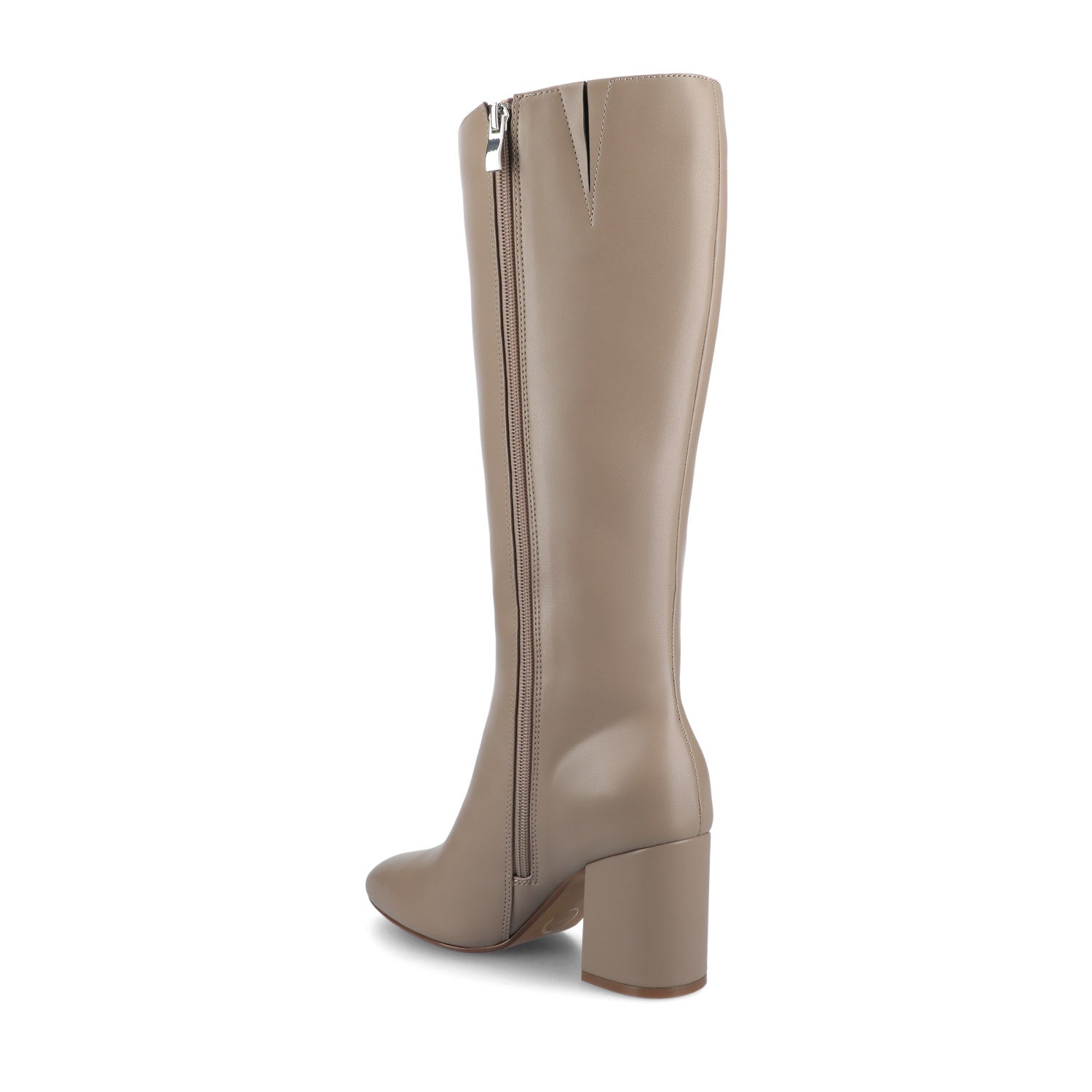 AMEYLIA KNEE-HIGH BOOTS IN EXTRA WIDE CALF - Taupe PU
