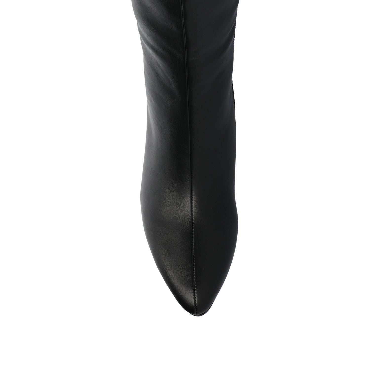 AMEYLIA VEGAN LEATHER KNEE-HIGH BOOTS IN WIDE WIDTH & CALF - Black PU