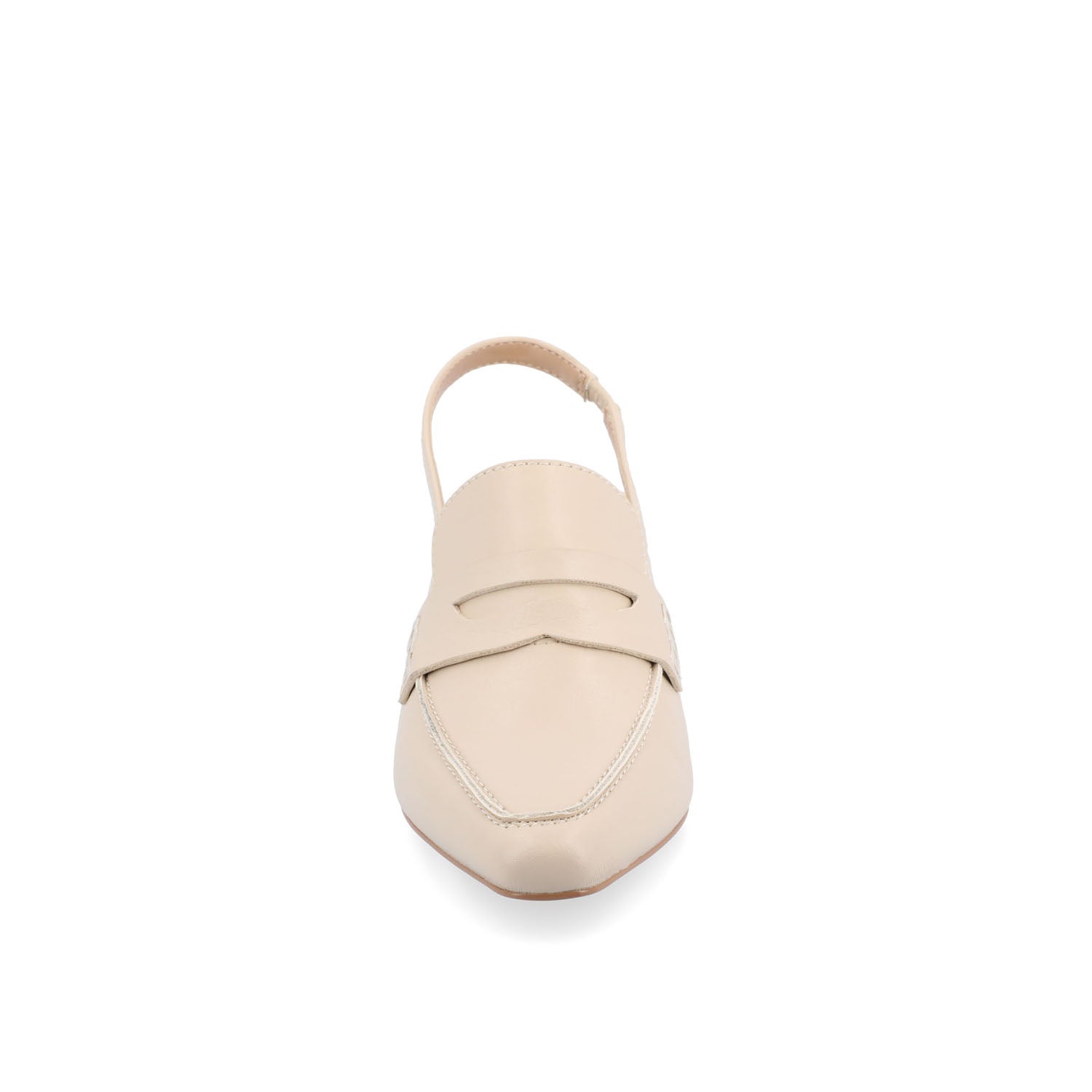 AMORY KITTEN HEEL LOAFERS IN VEGAN LEATHER IN WIDE - Beige