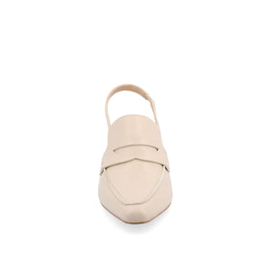 AMORY KITTEN HEEL LOAFERS IN VEGAN LEATHER IN WIDE - Beige