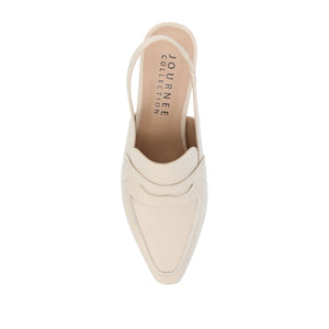 AMORY KITTEN HEEL LOAFERS IN VEGAN LEATHER - Beige
