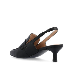 AMORY KITTEN HEEL LOAFERS IN VEGAN LEATHER - Black