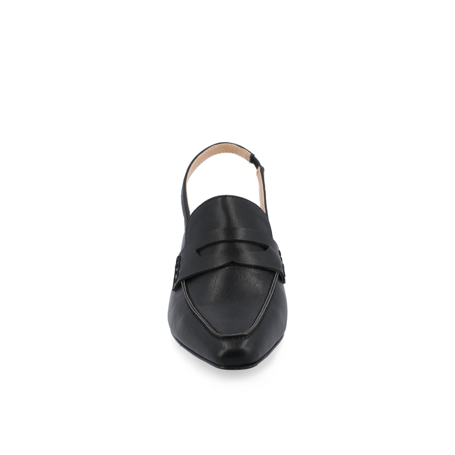 AMORY KITTEN HEEL LOAFERS IN FAUX LEATHER IN WIDE