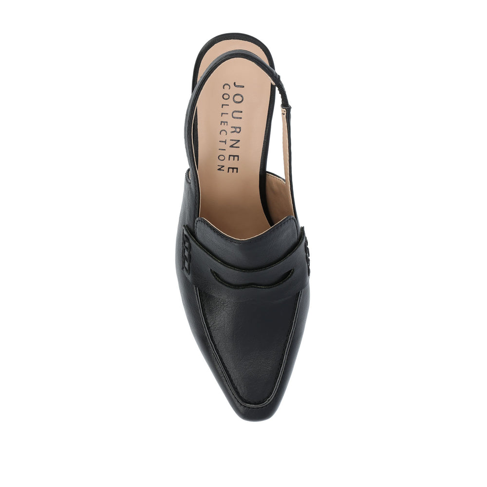 AMORY KITTEN HEEL LOAFERS IN FAUX LEATHER