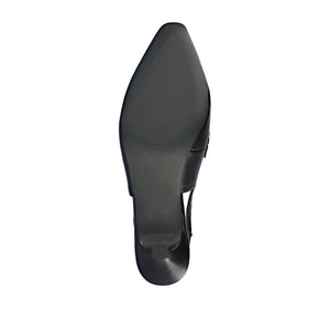 AMORY KITTEN HEEL LOAFERS IN VEGAN LEATHER IN WIDE - Black