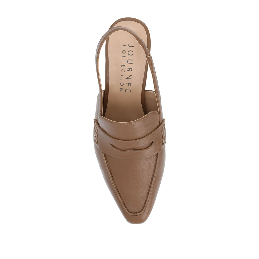 AMORY KITTEN HEEL LOAFERS IN FAUX LEATHER