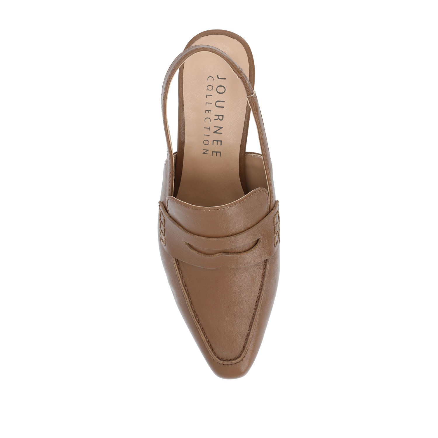 AMORY KITTEN HEEL LOAFERS IN VEGAN LEATHER IN WIDE - Brown