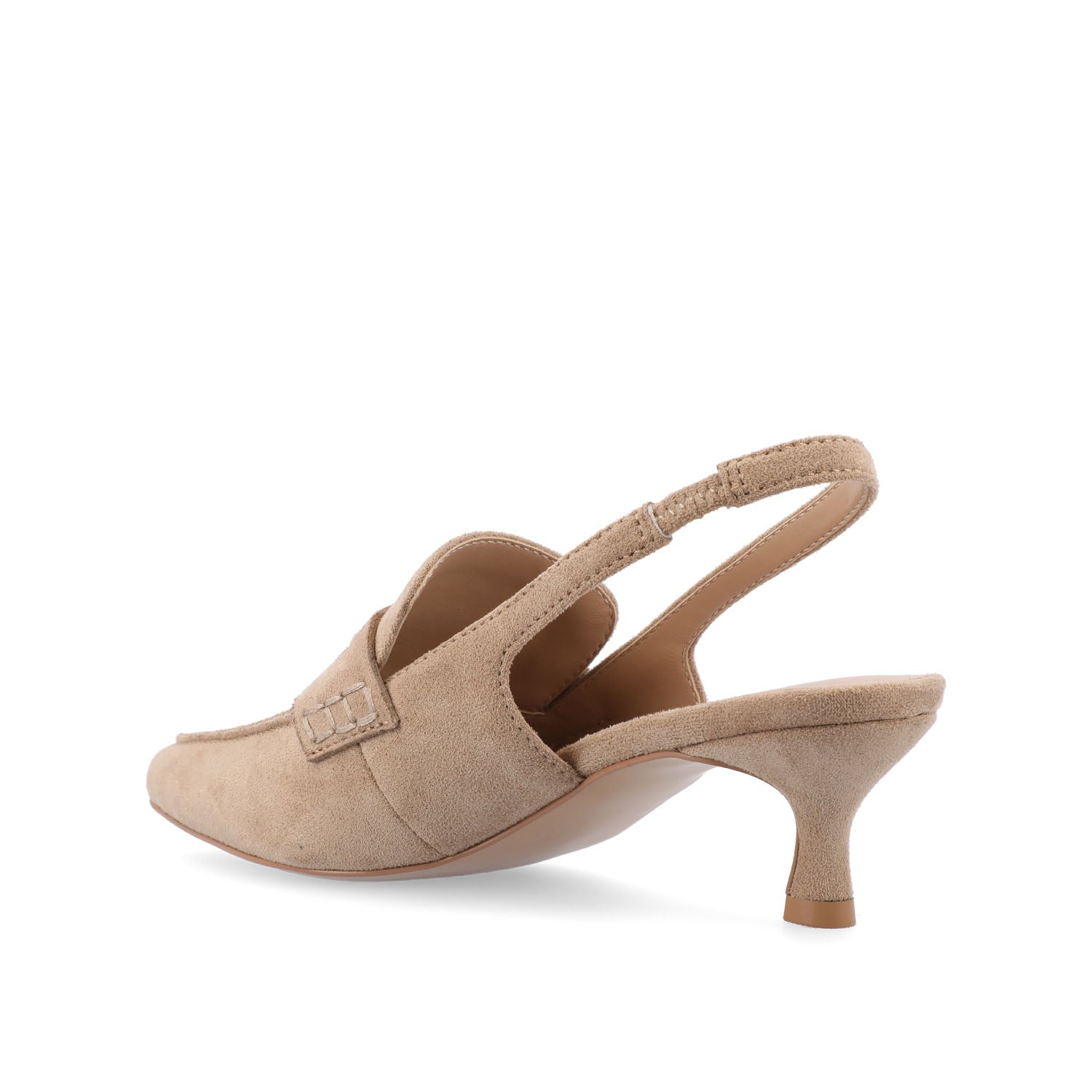AMORY KITTEN HEEL LOAFERS IN VEGAN LEATHER - Taupe