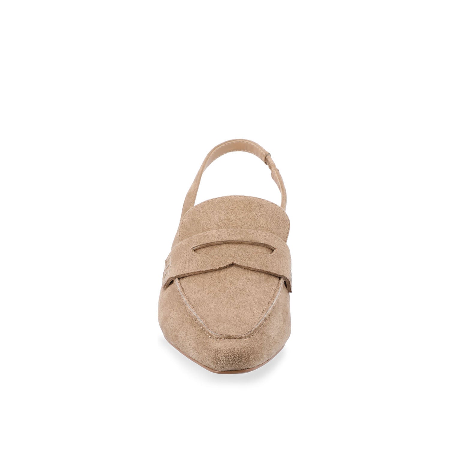 AMORY KITTEN HEEL LOAFERS IN FAUX LEATHER