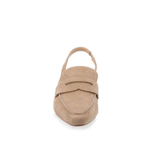 AMORY KITTEN HEEL LOAFERS IN VEGAN LEATHER - Taupe