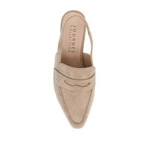 AMORY KITTEN HEEL LOAFERS IN VEGAN LEATHER - Taupe