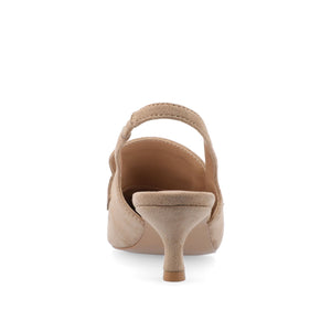 AMORY KITTEN HEEL LOAFERS IN VEGAN LEATHER - Taupe