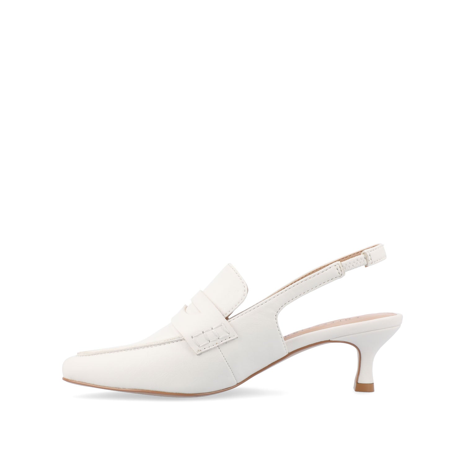 AMORY KITTEN HEEL LOAFERS IN FAUX LEATHER IN WIDE