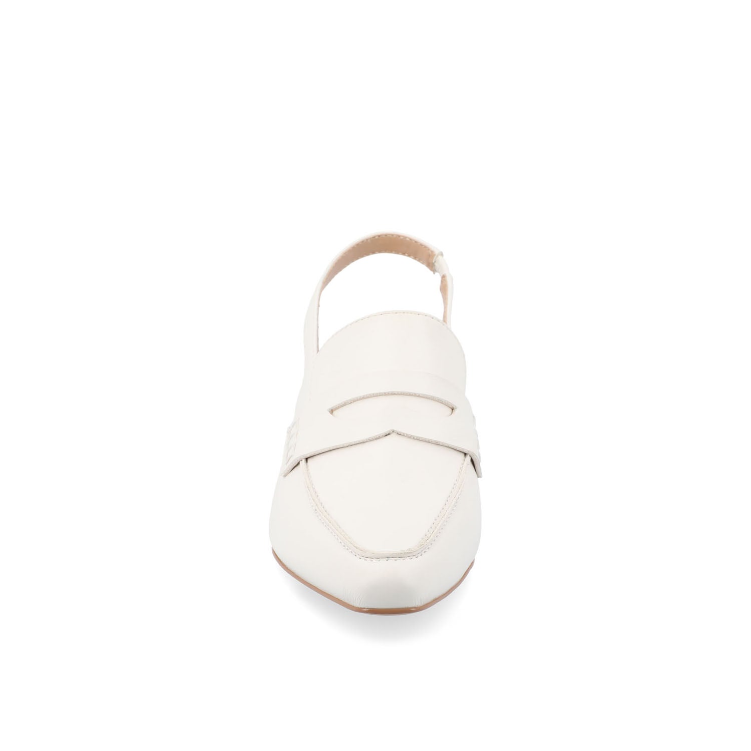 AMORY KITTEN HEEL LOAFERS IN VEGAN LEATHER IN WIDE - White