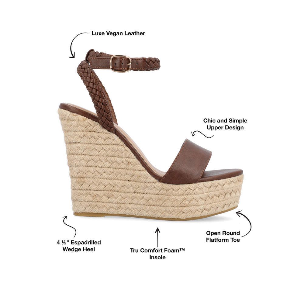 ANDIAH ESPADRILLE WEDGE HEELED SANDALS