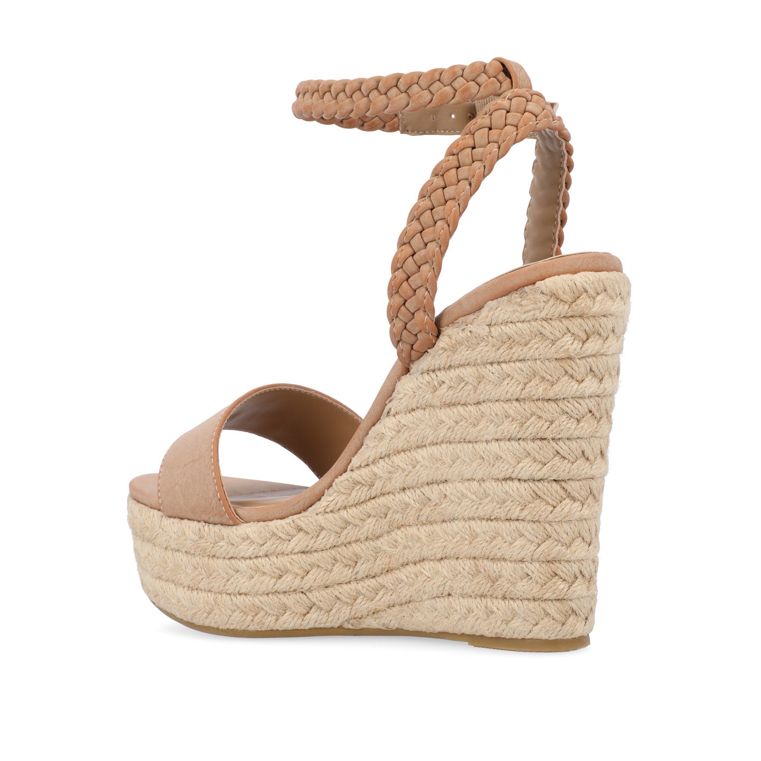 ANDIAH ESPADRILLE WEDGE HEELED SANDALS - Nude