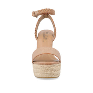 ANDIAH ESPADRILLE WEDGE HEELED SANDALS - Nude